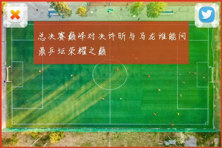 总决赛巅峰对决许昕与马龙谁能问鼎乒坛荣耀之巅